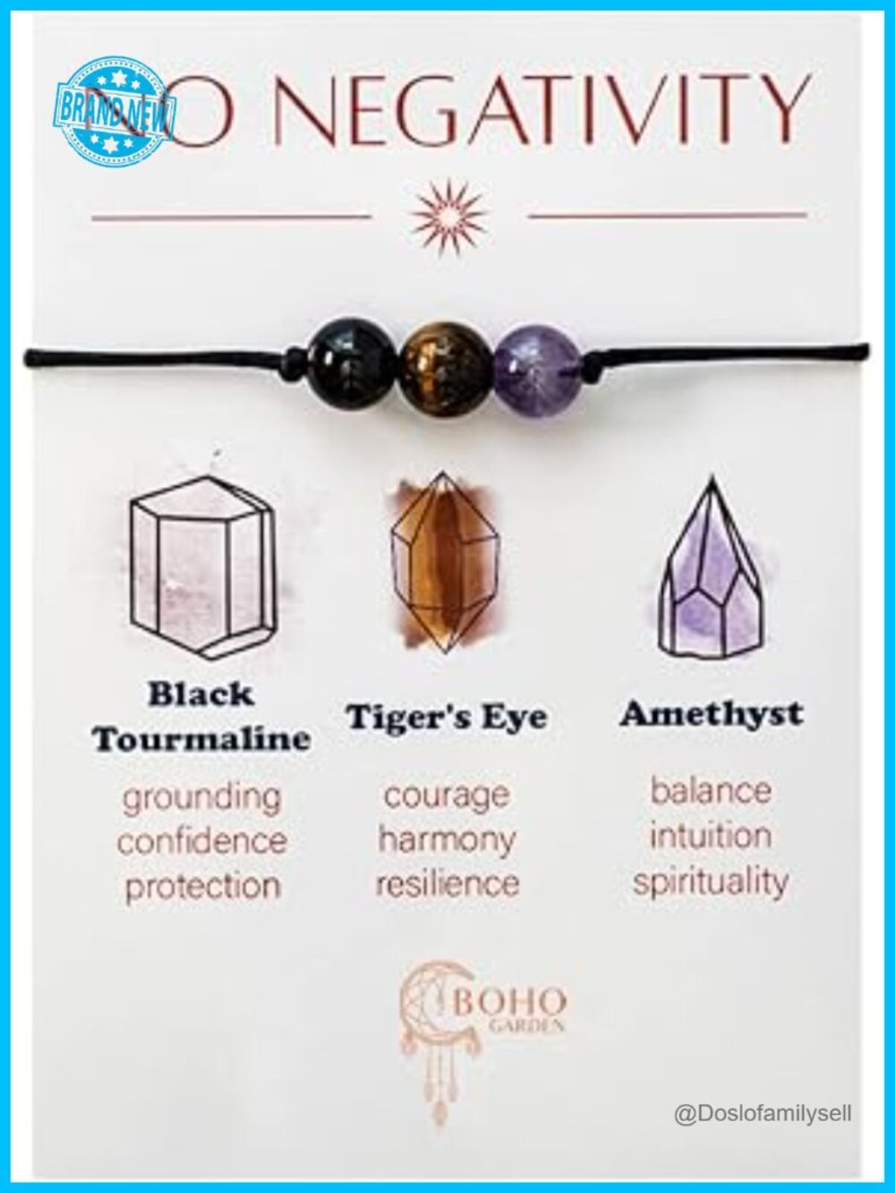 Healing Bead Bracelet - Spiritual Crystal Adjustable Gemstone Jewelry